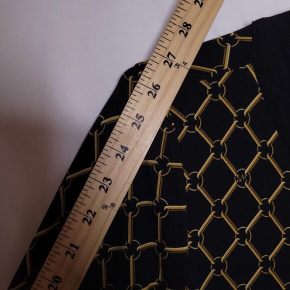 Michael Kors Top XL Black, Gold Chain Link Print NWT - Picture 8 of 12